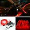 200cm Cold Light Strip Red LED Auto Car Interior Decor Atmosphere Wire Strip Light Lamp Accessories 12V