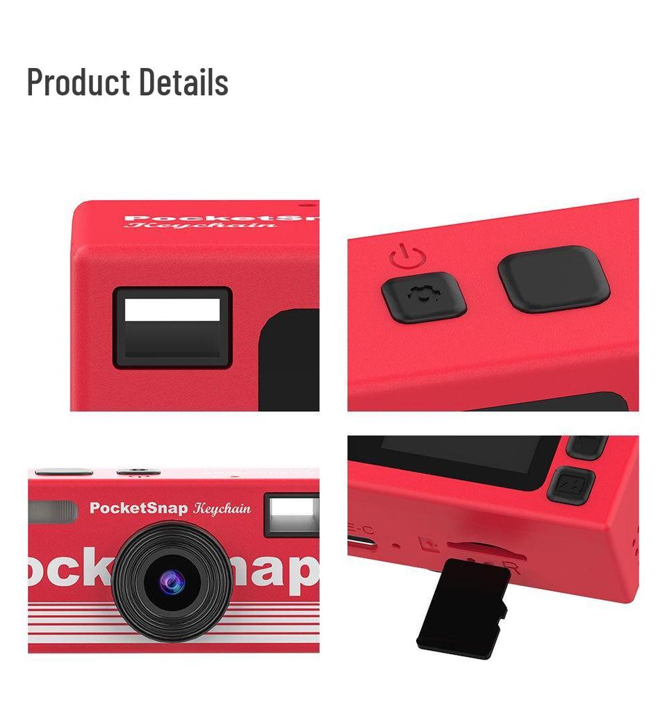 Retro HD Pixel CCD Portable Mirrorless Thumb-Operated Camera for Students and Travel
