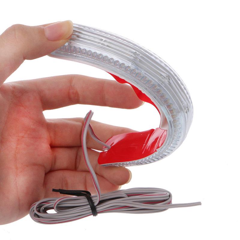 2шт Универсальный мягкий Янтарный 9 Smd12V Светодиодный индикатор зеркала заднего вида автомобиля