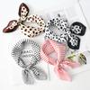 Spring And Autumn Small Fresh Polka Dot Leopard Print 50 * 50 Simulation Silk Small Square Scarf Women'S Beach Small Scarf Silk Scarf
