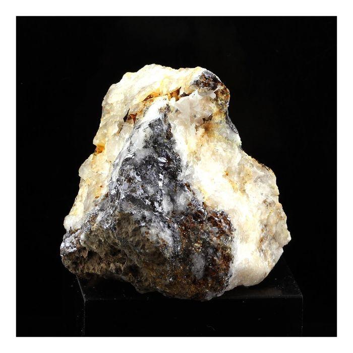 Pierres et Minéraux. Galène argentifère + Quartz. 406.0 ct. Oulles, Oisans, France.