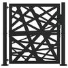 VidaXL Garden Gate Black 105x106 Cm Steel Light Design, Fence Gate, Outdoor Gate, Metal Gate, 4100949