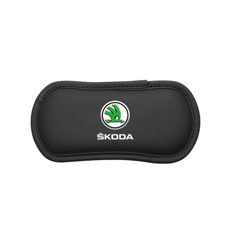 BTSN5 Car Interior Leg Knee Armrest Pad Leather Soft Cushion For Skoda Kylaq Elroq Kodiaq Octavia Enyaq Kamiq Scala Rapid Superb Karoq