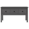 Coffee Table Gray 102x49x55 cm Solid Pine Wood