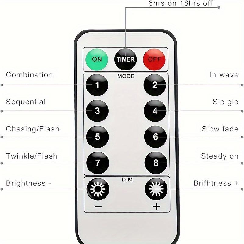 USB Гирлянда с феями 8 режимов освещения Управление с пульта ДУ Разноцветная гирлянда Идеально подходит для свадеб, спален, рождественских украшений