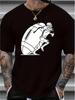 Unisex Black Summer Crew Neck Tee American Football Player Rugby Ball Print Short Sleeve Loose Casual Streetwear Fashion Unisexs Top
