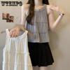 Summer Sexy Tank Tops Sleeveless Tops French Korean Clothes Solid Hanging Neck Top Casual Shirt for Women Elegant