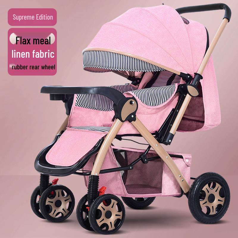 Легкая двухсторонняя детская коляска: Складной, Дизайн с высоким расположением люльки для сидения или лежания, Идеально подходит для новорожденных