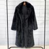 Autumn and Winter Women's Long Toka Imitation Fur Suit Collar Coat Coat, Artificial Fur Imitation Fur Coat