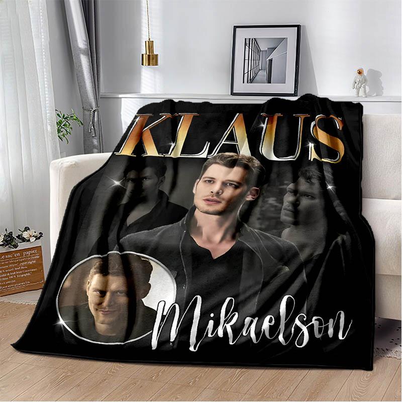3D Klaus Mikaelson printed blankets picnic blanket Warm Flannel blankets Soft and comfortable blanket bed linings Birthday Gift
