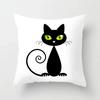 Lovely Cartoon Black Cat Cushion Cover Pillow Cover Sofa Car Home Decoration Room Decoration 45*45cm