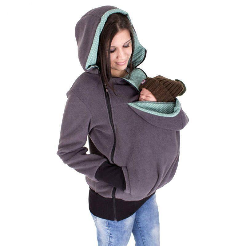 Fashion Baby Carrier Jacket Kangaroo Warm Maternity Hoodies Women Outerwear Coat for Pregnant Womens Maternity Clothes