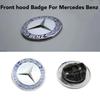 VLRCX1 2025 Car For Mercedes benz AMG 1Pcs Car Metal Flat Hood Emblem Front Badge Logo Sticker For Mercedes Benz W212 W213 W205 W177 W2