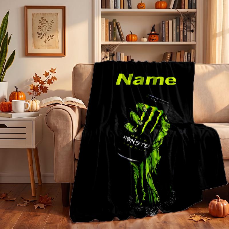 monster Custom Flannel Blankets Soft Warm Cozy Throws for Home Decor Holiday Gifts