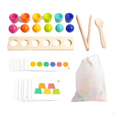 Игрушка Радужные шарики в чашках, Классификация по цветам с и шариками, Настольная игра, Раннее развитие