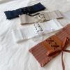 PU Leather Corset Waist Belt Stretchy Waist Bands Body Shapewear  For Skirts Dress Top Clothes