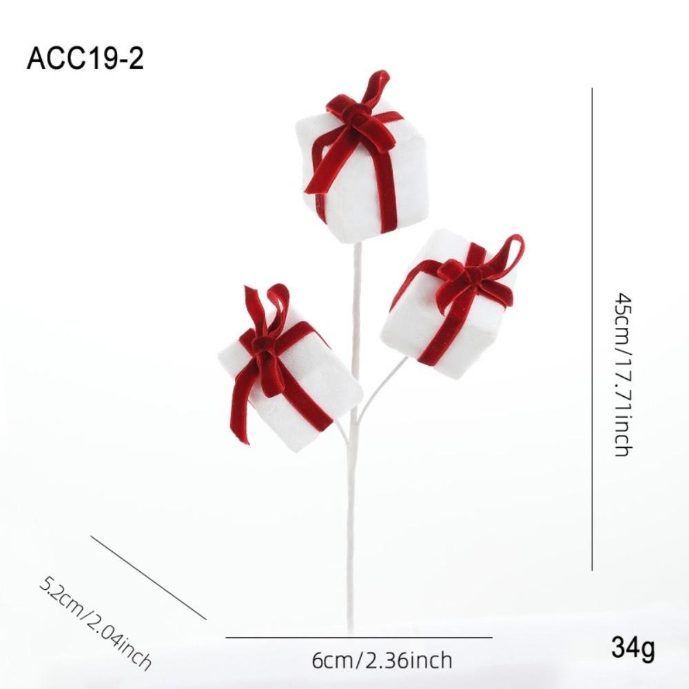Flannel Gift Box Christmas Decorations Simulated Flower Arrangement Christmas Flowers Christmas Tree Cuttings Decoration