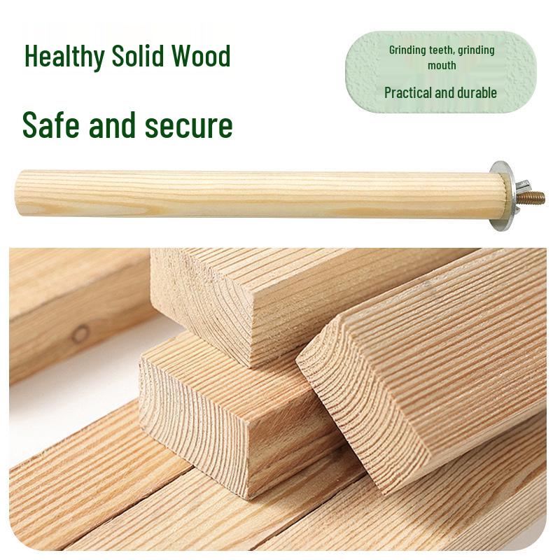 Parrot Tiger Skin Perch & Chewing Toy for Cockatiels & Budgies - Bird Claw Sharpening Stick