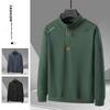 Пуловер с воротником-стойкой на половину молнии для мужчин, новинка на осень и зиму, деловая спортивная повседневная верхняя одежда, молодежные топы