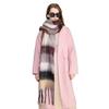 Winter Female Lattice Imitation Cashmere Scarf for Women Thick Warm Pashmina Bufanda Shawl Rainbow Tassel Echarpe Poncho Stoles