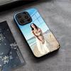 Чехол для телефона Lanas-w-Del-R-Rey Для IPhone 17 Air 16 E Pro Max 15 14 13 Mini 12 Pro 11 Max Plus Черная Стеклянная Крышка
