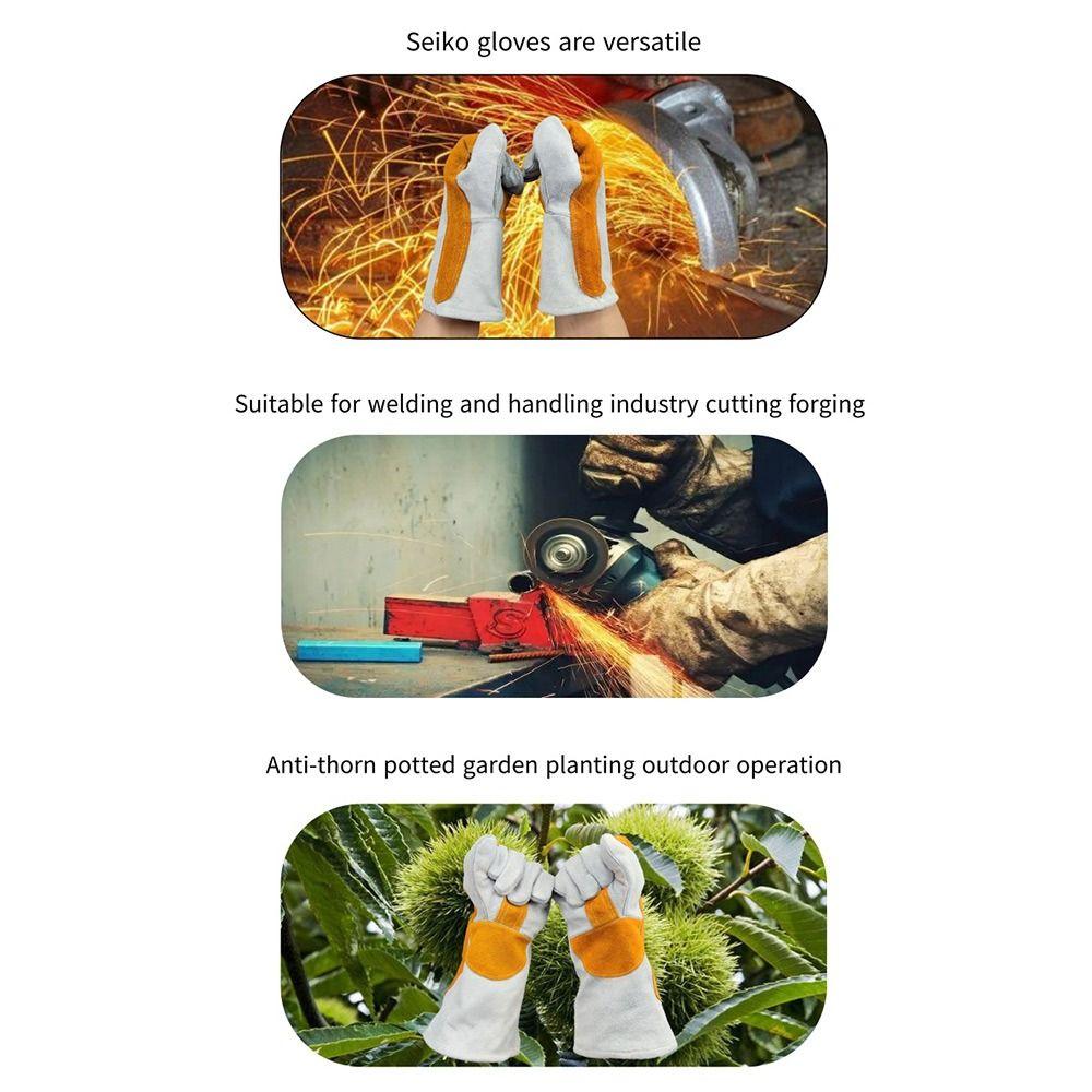 Теплоизоляционные кожаные рабочие перчатки Защитные перчатки для охраны труда Прочные перчатки для сварщиков