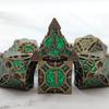 Metal coc running dice dnd dragons and dungeons multi-faceted rpg dice cthulhu d20 настольная игра