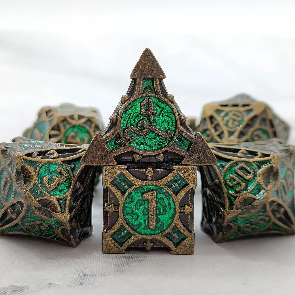 Metal coc running dice dnd dragons and dungeons multi-faceted rpg dice cthulhu d20 настольная игра