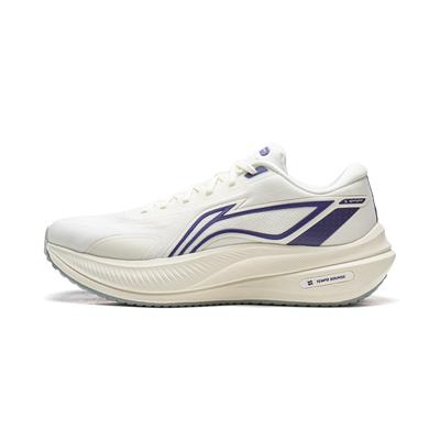 Li Ning Yueying 5 Амортизирующие, износостойкие низкие беговые кроссовки мужские Цвет: Слоновая кость ARHW003-1
