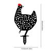 Fairy Garden Standing Chicken Rooster Statue Outdoor Stakes Yard Sign Ornaments Decor Acrylic Hen Yard Outdoor Lawn Garden Decor