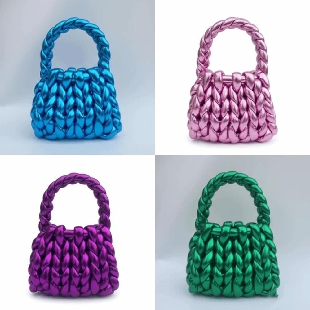 500g DIY Imitation Metal Leather Yarn Leather Finish Giant Yarn  Basket Blanket Carpets Making