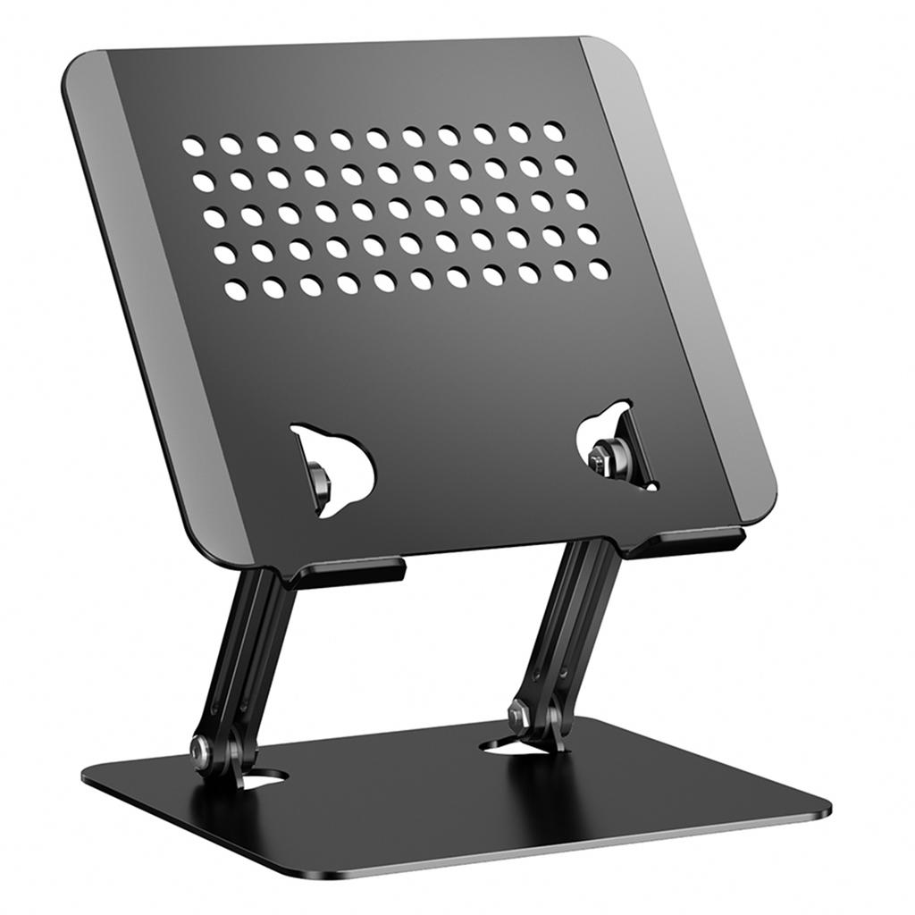 0031 Adjustable Height Angle Laptop Stand Desktop Cooling Metal Support for Notebook/Tablet, Basic Model