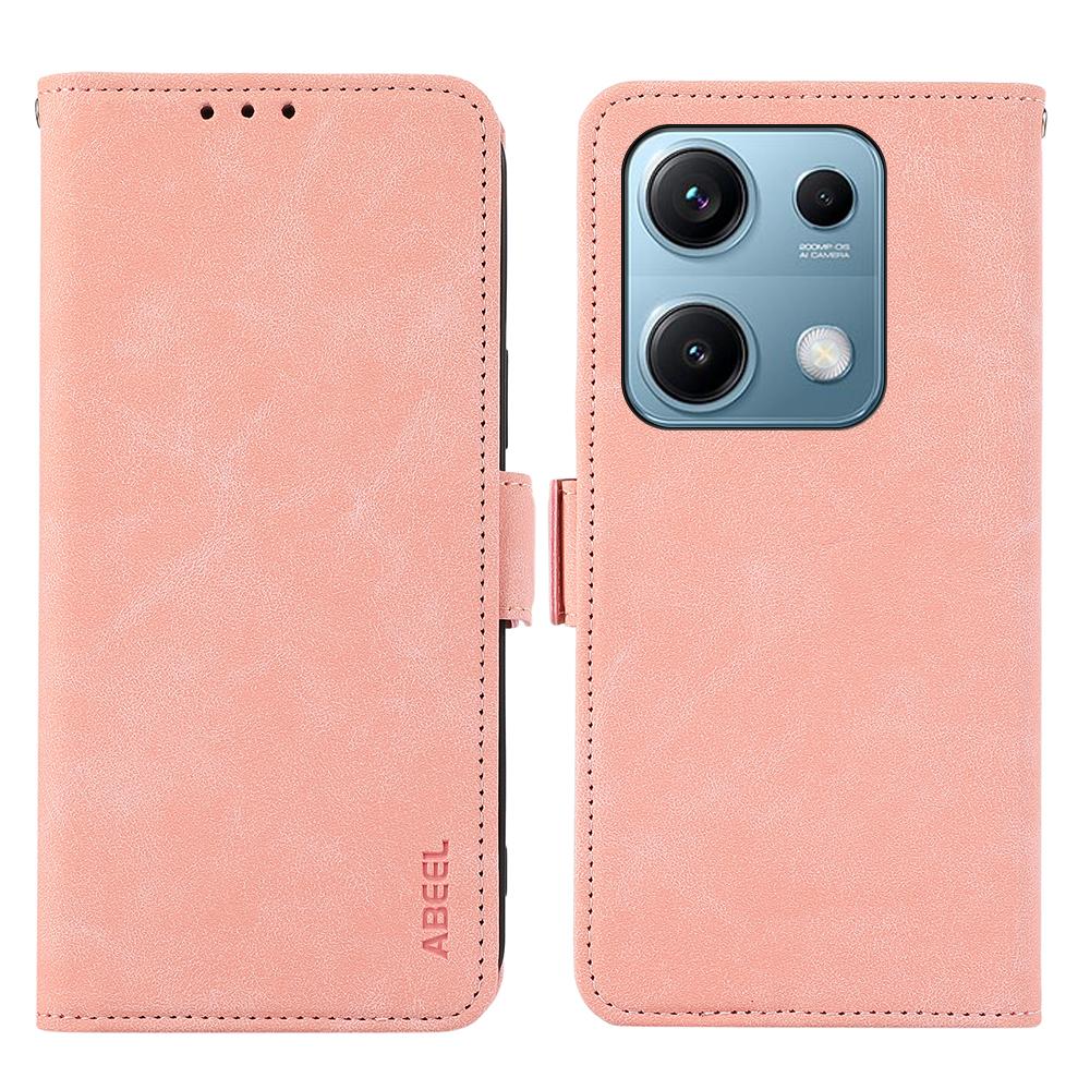 ABEEL For Xiaomi Redmi Note 14S 4G Case PU Leather Folio Stand View RFID Blocking Phone Cover