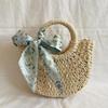 French Woven Straw Handbag: Versatile Summer Beach Bag for Women, Mori Style Seaside Vacation Accessory