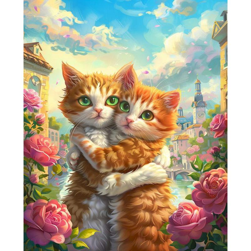 DIY 5D Алмазная картина Полная круглая Алмазная мозаика с изображением животных Ручная вышивка стразами Домашний декор Подарки