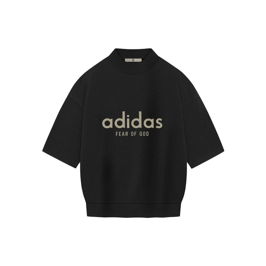 Adidas X Fear of God Athletics Heavy Jersey 3/4 Mock Tee Black Unisex Tops IS6839