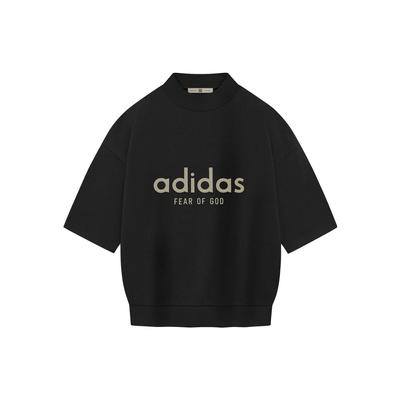 X Fear of God Athletics Heavy Jersey 3/4 Mock Tee Black Unisex Tops IS6839