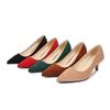 Classic High Heels Women Pointed Shallow Slip-on Single Shoes Fashion Oversize Shoes Autumn Women Thin Heel Work Shoes 35-45