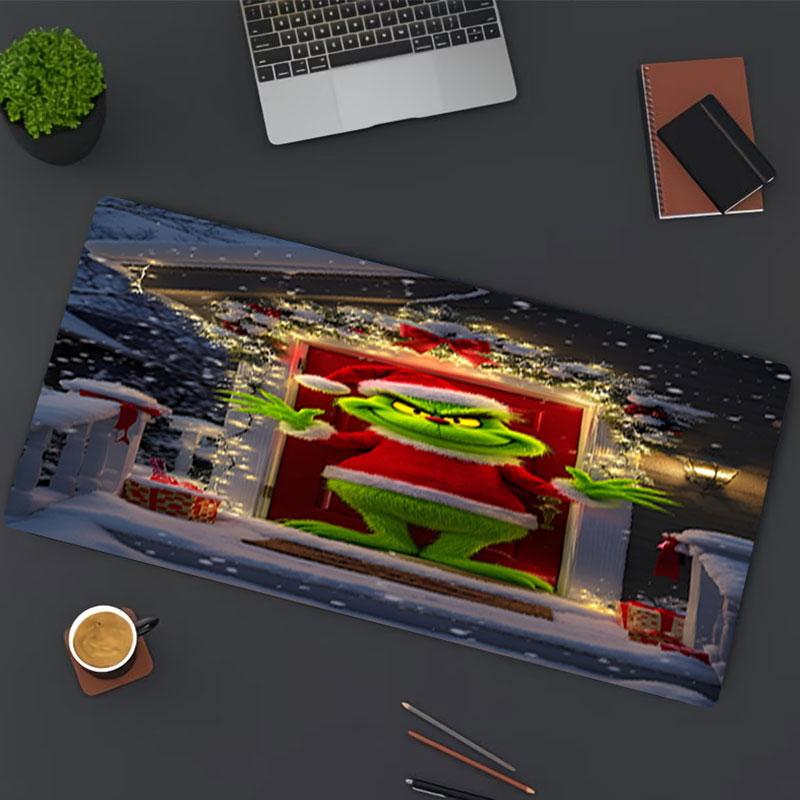 The Grinch Print Mouse Pad, for Keyboard Pad Laptop PC Mat for Office Home Use, Desk Decor, Perfect Birthday Gift for Gamers