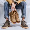 Autumn Winter Shoes Men’s Work Ankle Boot Casual Shoes Outdoor Male's Sneakers Vintage Cow-Suede Leather Short Boots