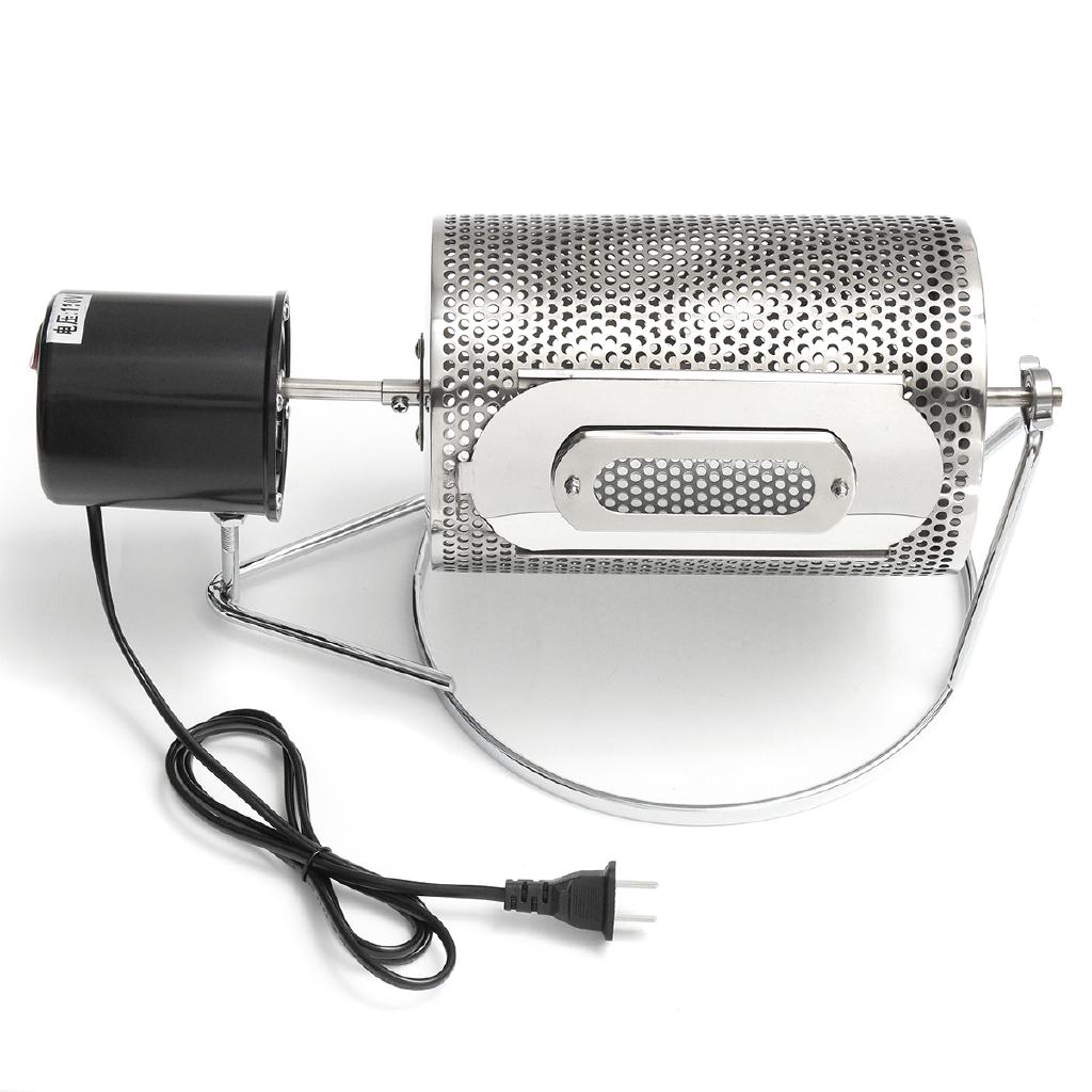 AU 220V Электрическая кофе-жаровня для зерен Домашняя кухонная машина Выпечка Обжарка + Поддон