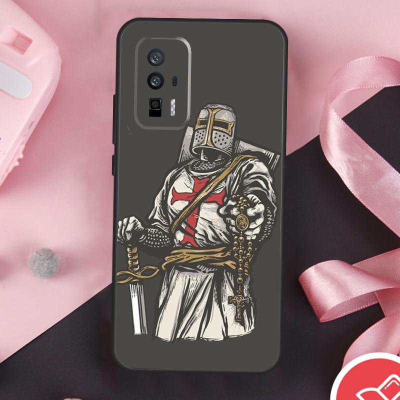 Чехол для Xiaomi 15 Ultra Mi 13 14 11T 12T 13T 14T Pro POCO X7 Pro X3 X5 X6 F5 F6 F7 с изображением Христианских Тамплиерских Рыцарей