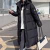 Women Zipper Up Pockets Down Coat Autumn Oversize Loose Coat Turtleneck Thicken Long Coat Winter Women Casual Parkas