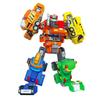Newest Full Set ABS Mini Deformation Action Figures LUCKY Dinosaur Engineering Vehicle Toys Car for Kids