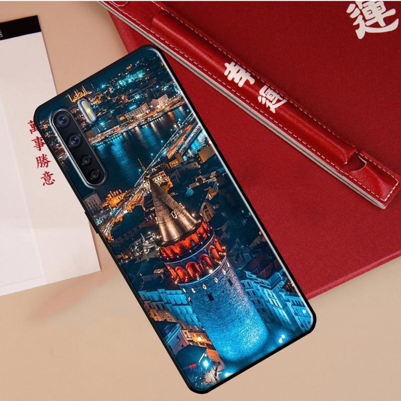 Турция Стамбул Пейзаж Чехол для Oppo A60 A98 A58 A78 A18 A38 A80 A40 A77 A57 A17 A74 A54 A94 A96 A76 A16 A15 A5 Pro