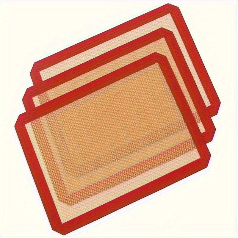 Кухонный силиконовый коврик для выпечки, набор с антипригарным покрытием для противней для печенья, красные инструменты для выпечки хлеба, пиццы