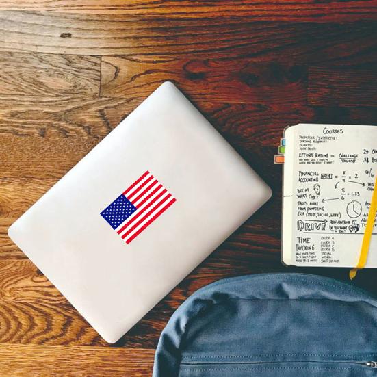 250 шт./рулон, наклейки с американским флагом, синие, красные, белые, полосатые, со звездами, флаг США, Sicker, устойчивые к атмосферным воздействиям, медные, самоклеящиеся, глянцевые наклейки, июль