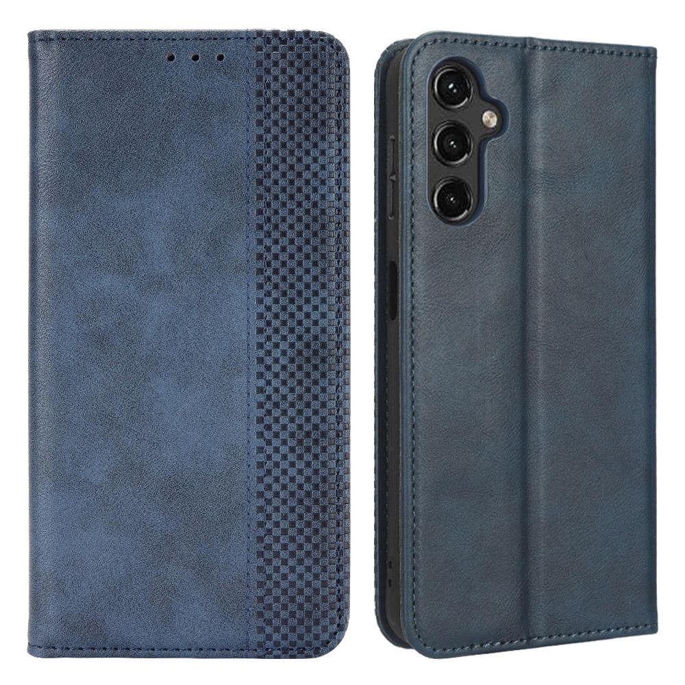 Для Samsung Galaxy A24 4G (162,1 х 77,6 х 8,3 мм) Чехол для смартфона из ПУ кожи Винтажный Подставка Кошелек Противоударный Чехол для телефона