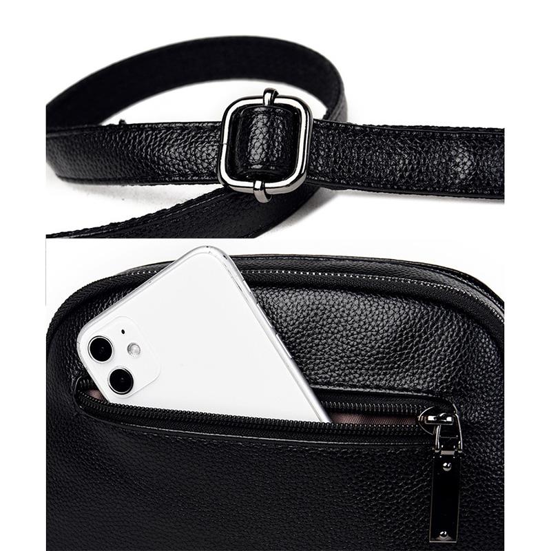 Женская сумка кроссбоди, Водостойкая однотонная квадратная сумка на плечо, Трехслойная застежка-молния, Кошелек-клатч для телефона для женщин