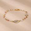 Religious Bracelet Joyas  Catholic Saints Gold Rosary Cross Jesus Beaded Bracelets